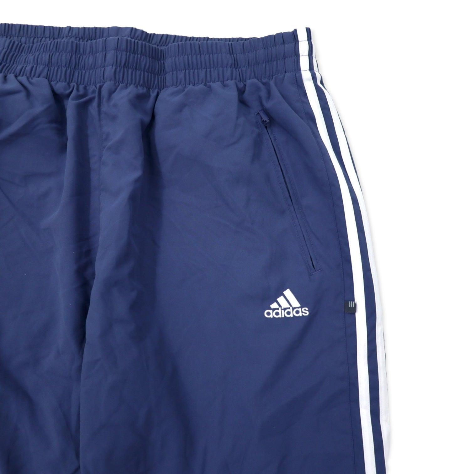 adidas anni '00, pantaloni sportivi da tuta larghi a 3 strisce, 190, blu navy, poliestere