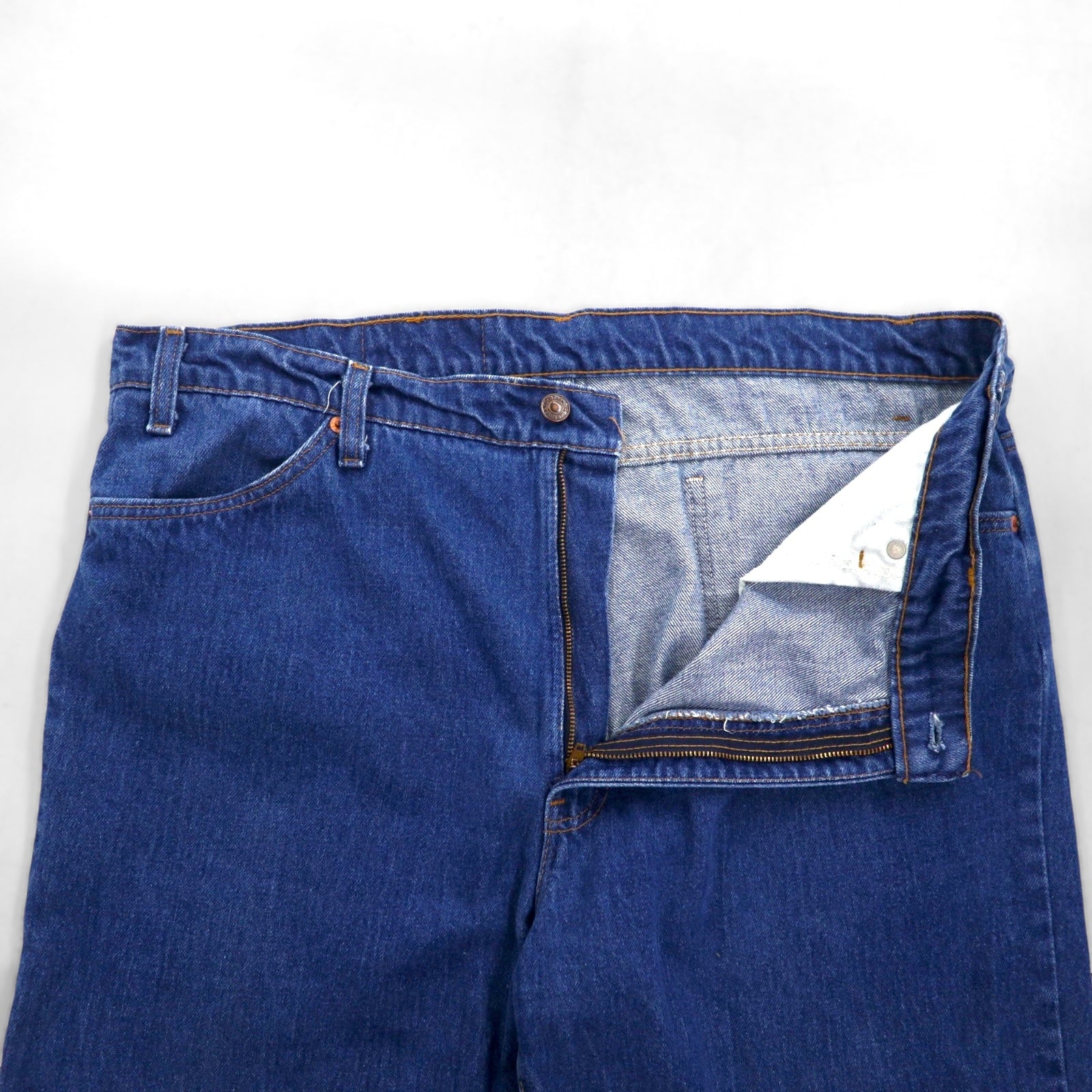 Levi's Anni '90 USA 506 Orange Tab Jeans Tapered XL Indaco Blu Chiusura con Cerniera 40506 0202