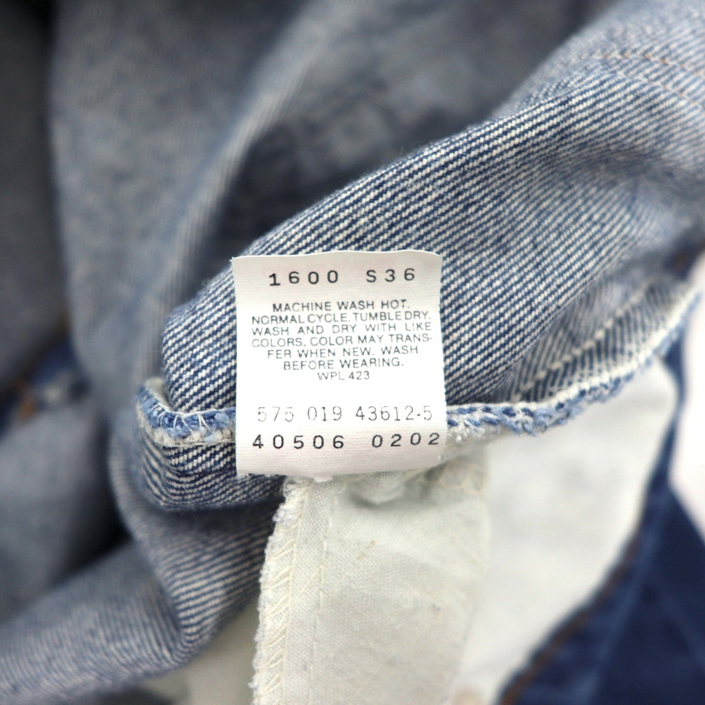 Levi's Anni '90 USA 506 Orange Tab Jeans Tapered XL Indaco Blu Chiusura con Cerniera 40506 0202