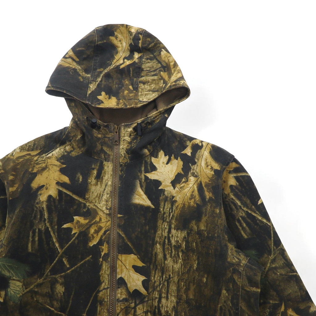 Columbia Timber Grit Hooded Jacket in tela, Active Jacket, taglia S, color cachi, fantasia Real Tree Camo, fodera in pile HM3002