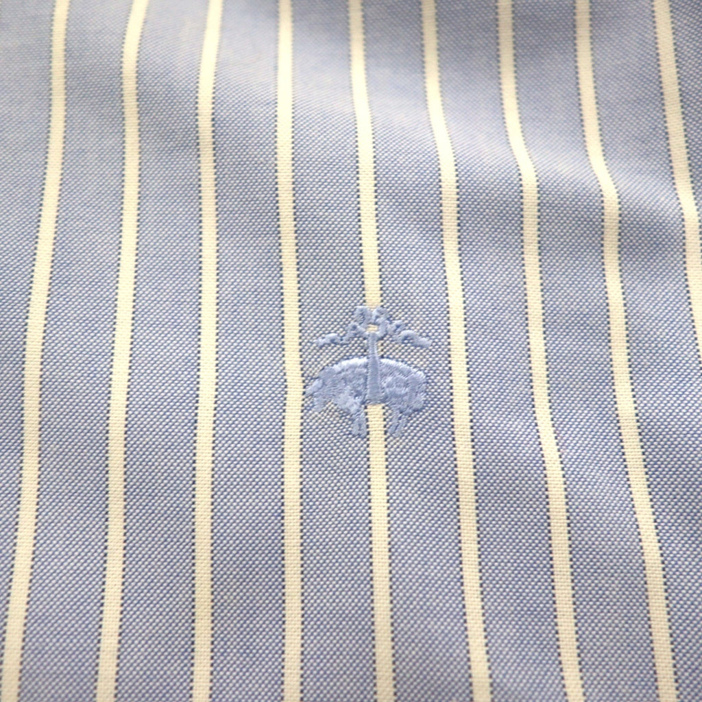 Brooks Brothers 346 Camicia Oxford button-down XL a righe blu con ricamo logo