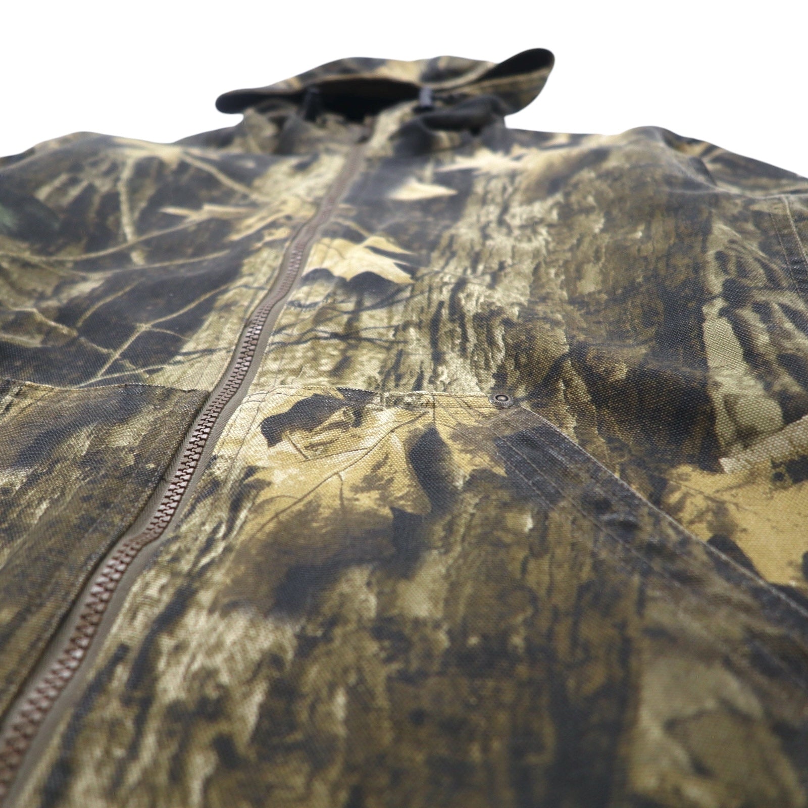 Columbia Timber Grit Hooded Jacket in tela, Active Jacket, taglia S, color cachi, fantasia Real Tree Camo, fodera in pile HM3002