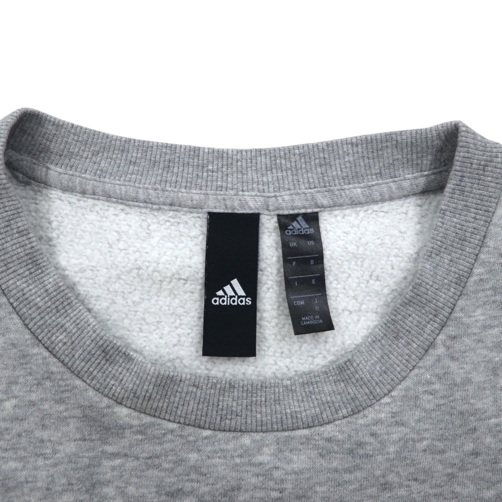 Felpa girocollo Adidas Sport ID, taglia XL, grigio nero, interno felpato, 3 strisce, Sport ID EB7589