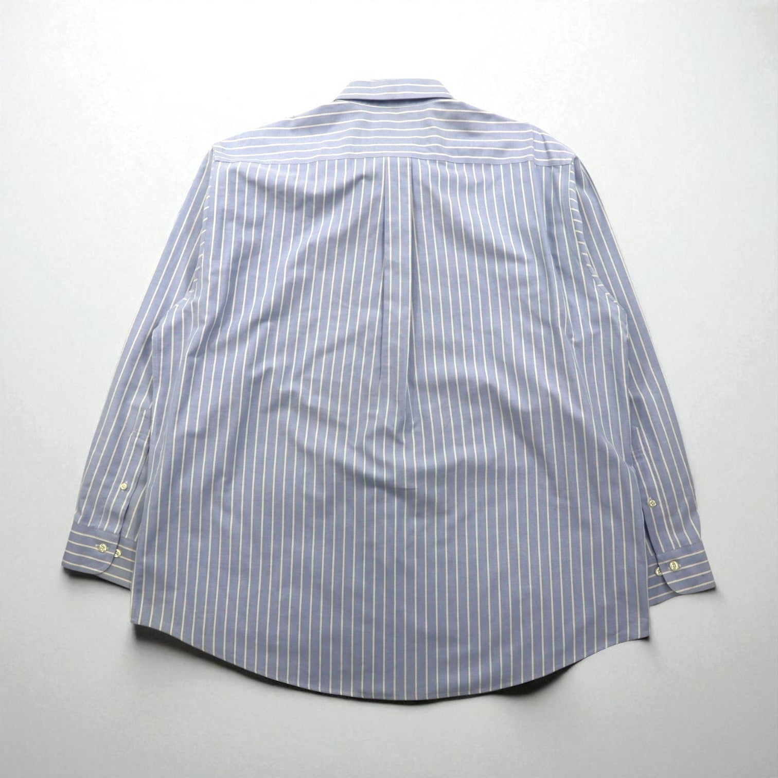 Brooks Brothers 346 オックスフォード ボタンダウンシャツ XL ブルー ストライプ ワンポイントロゴ刺繍