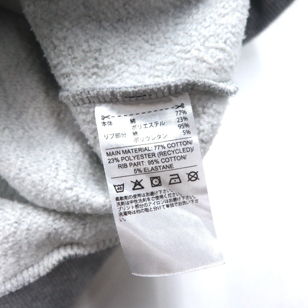 adidas スポーツ ID クルー スウェット XL グレー ブラック 裏起毛 3ストライプ Sport ID EB7589