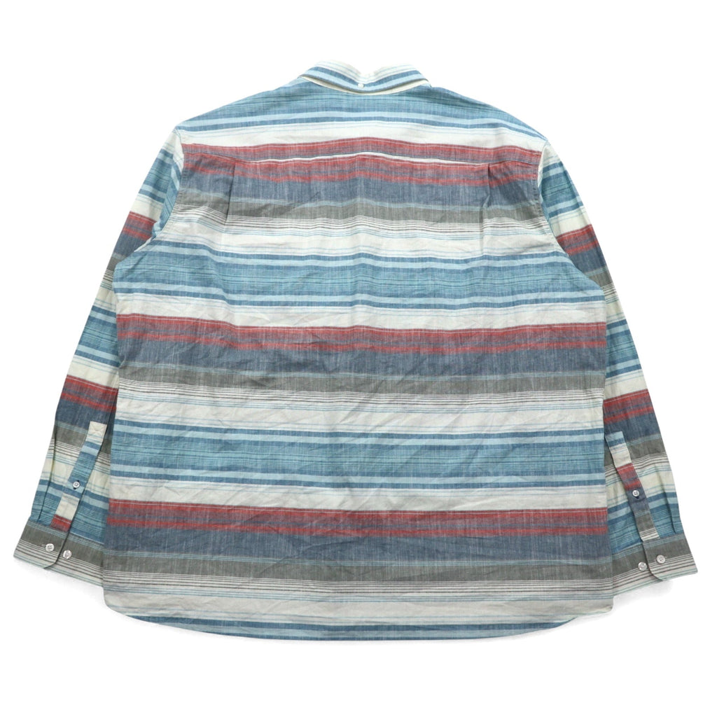 L.L.Bean Camicia Oxford button-down XXL blu a righe TRADITIONAL FIT 515164 Made in Sri Lanka
