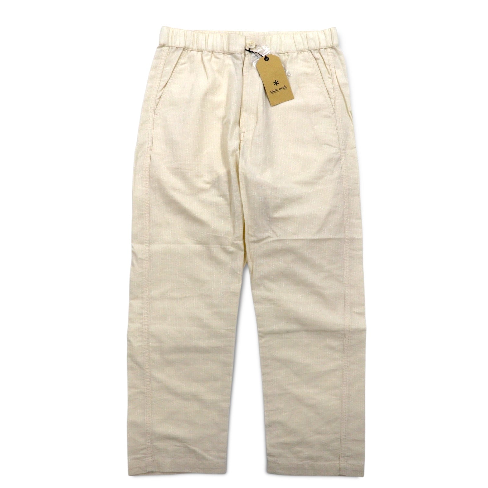 snow peak Dobby Sashiko Noragi Pants PA-16SU303 - Pantaloni facili - S Avorio - Prodotto in Giappone - Nuovo con etichette