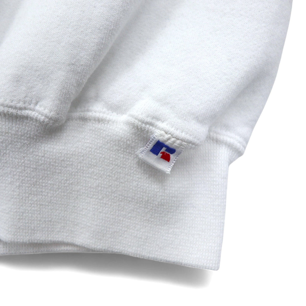 Felpa stampata RUSSELL ATHLETIC anni '90, made in USA, taglia XXL, colore bianco, cotone, interno felpato, con logo ad arco SOUTHFIELD JAYHAWKS FOOTBALL