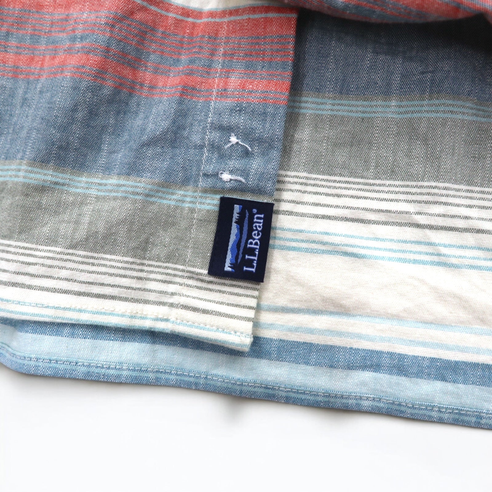 L.L.Bean Camicia Oxford button-down XXL blu a righe TRADITIONAL FIT 515164 Made in Sri Lanka