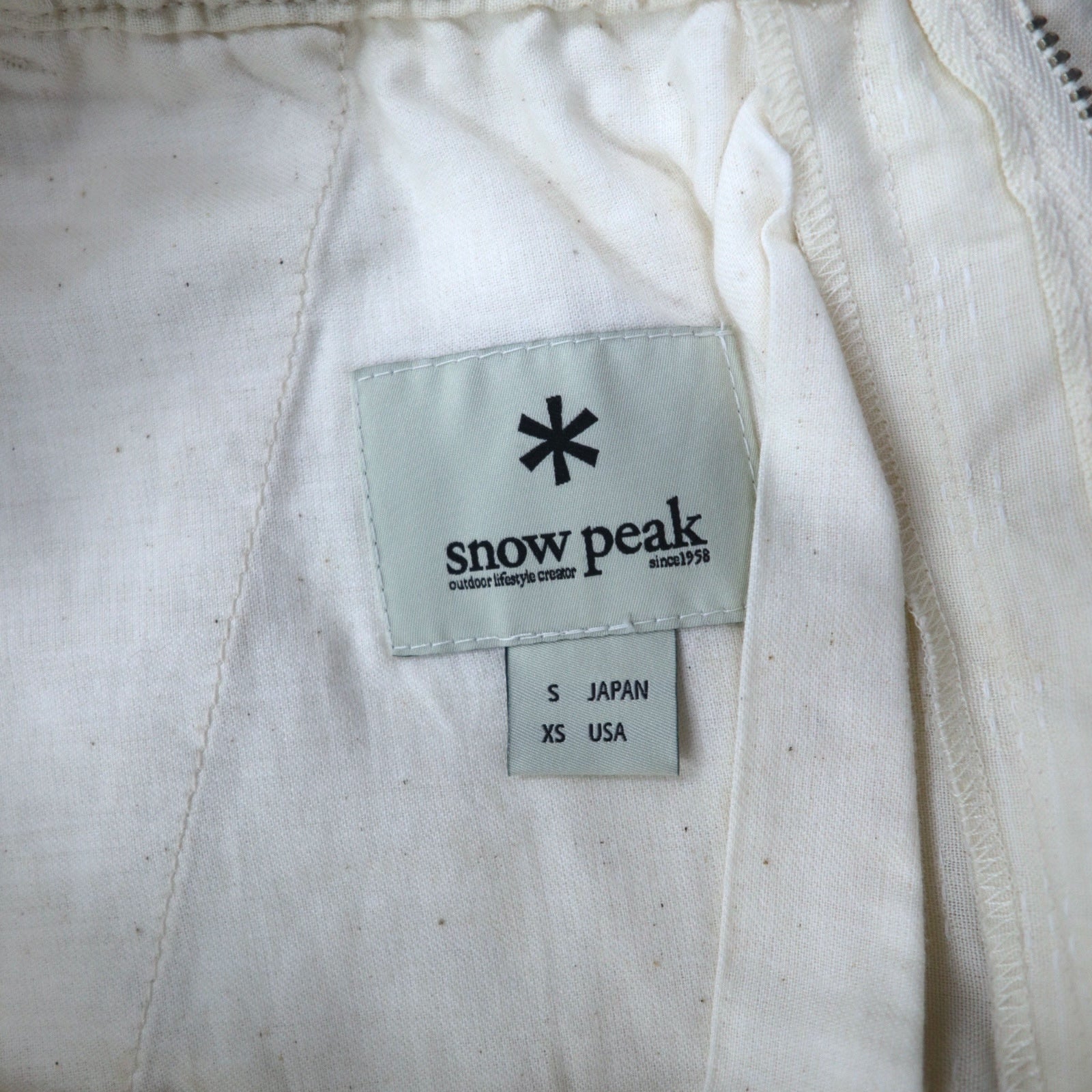 snow peak Dobby Sashiko Noragi Pants PA-16SU303 - Pantaloni facili - S Avorio - Prodotto in Giappone - Nuovo con etichette