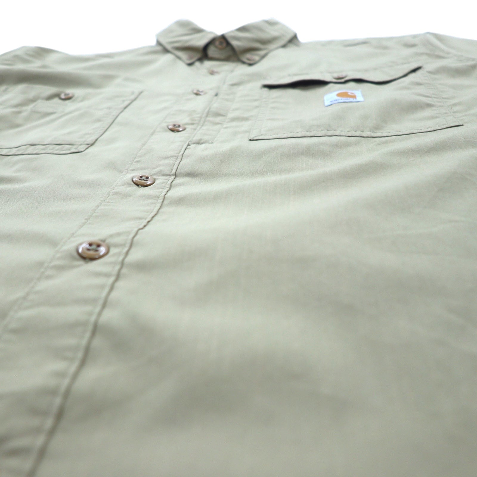 Carhartt FORCE Relaxed Fit Camicia da Lavoro Button-Down XL Beige Poliestere Ridgefield Solid L/S Shirt 102418