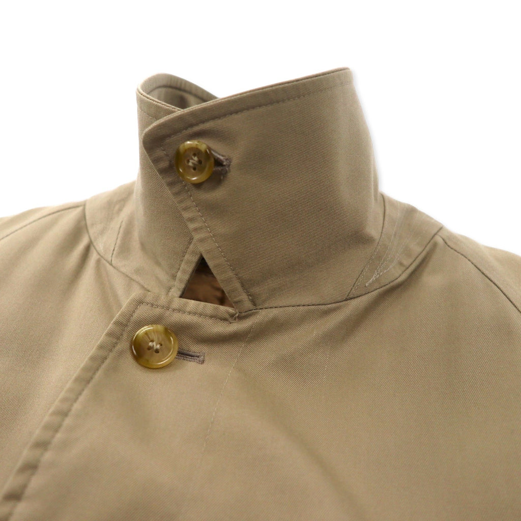 Burberrys, cappotto old bal collar, made in England, abbottonatura nascosta, taglia XL, beige, cotone poliestere, modello SHEARFORD, fodera rimovibile a quadri Nova Check.