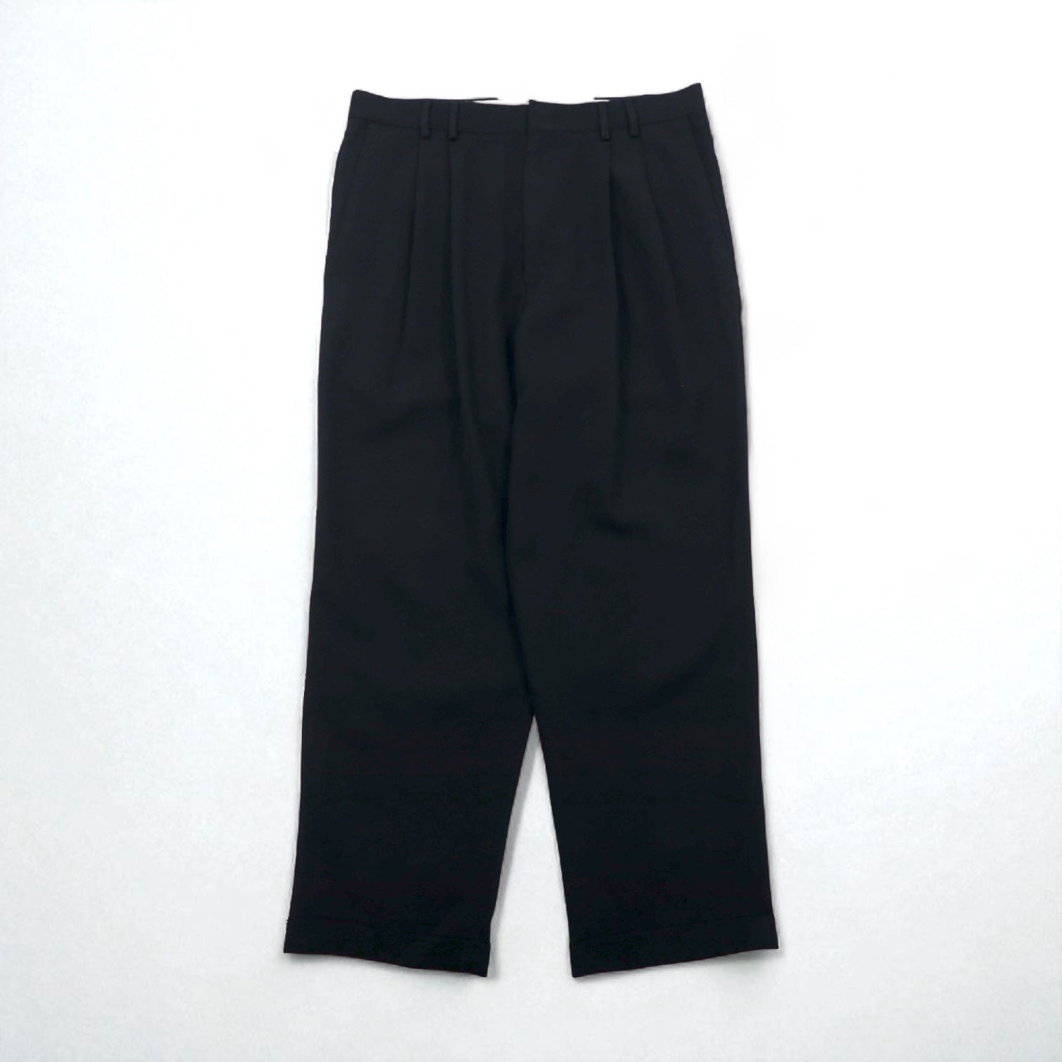 DOCKERS ( Levi's ) DRESS SLACKS 90年代 2タック ワイド スラックスパンツ L ブラック ポリエステル ウール
