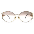 YVES SAINT LAURENT Occhiali da sole vintage in metallo dorato con lenti colorate YSL 31-8611 Made in Japan
