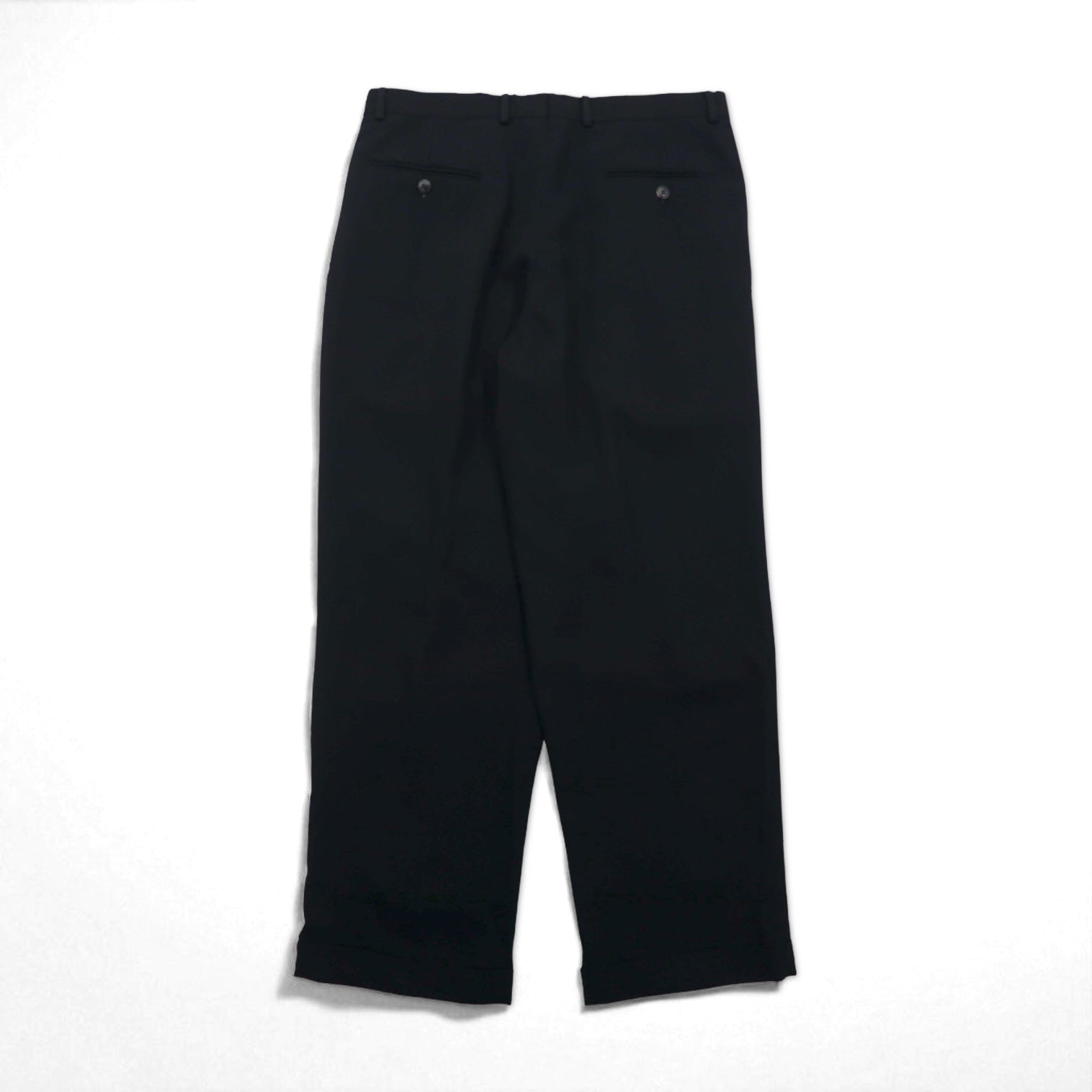 DOCKERS ( Levi's ) DRESS SLACKS 90年代 2タック ワイド スラックスパンツ L ブラック ポリエステル ウール
