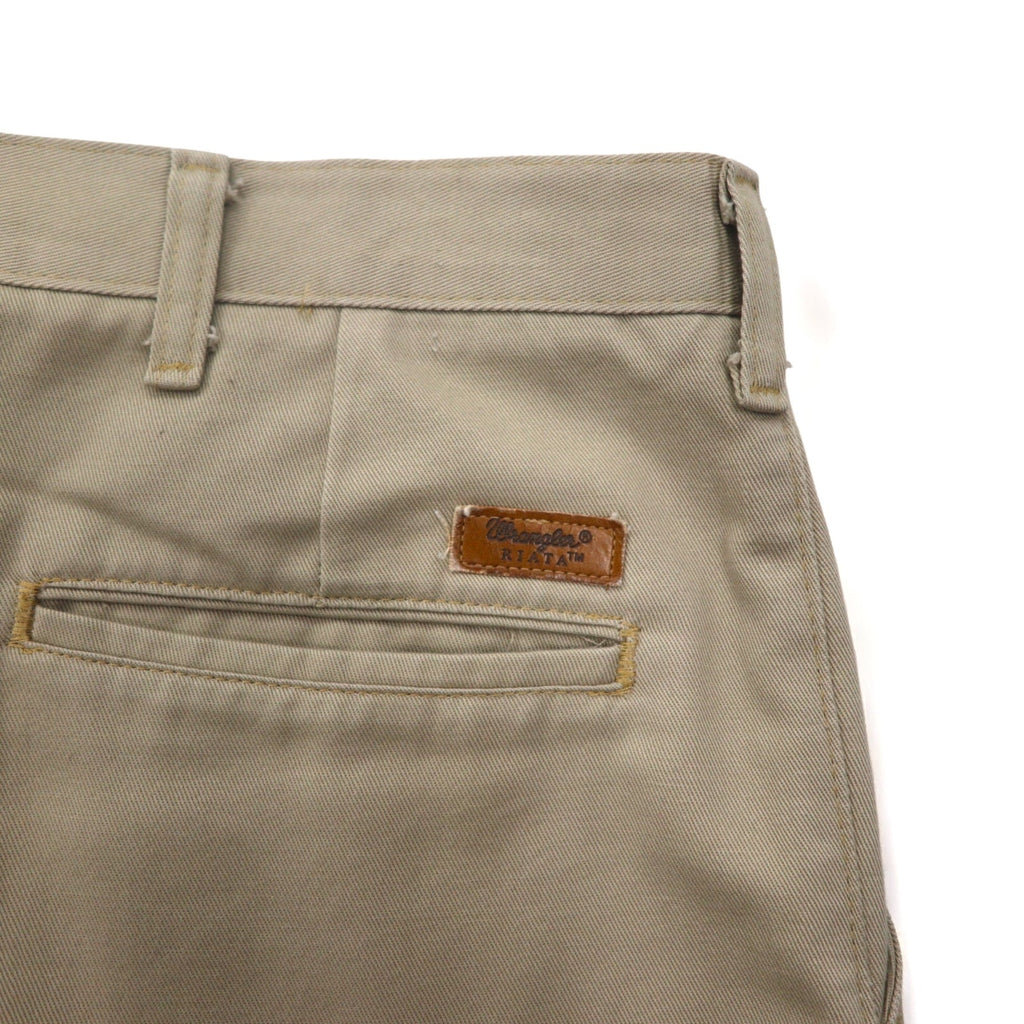 Wrangler Riata pantaloni chino ampi con pinces L beige cotone 95KH made in Mexico