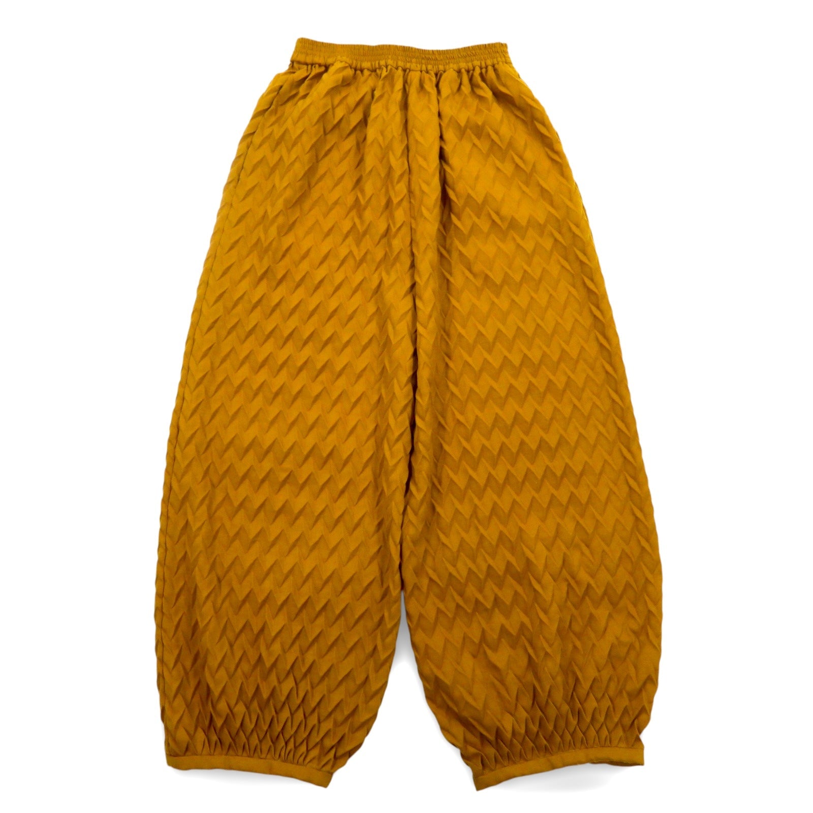 ka na ta プリーツ ヒダパンツ H pleats pants ワイド イージーパンツ FREE マスタード イエロー hida pants 日本製