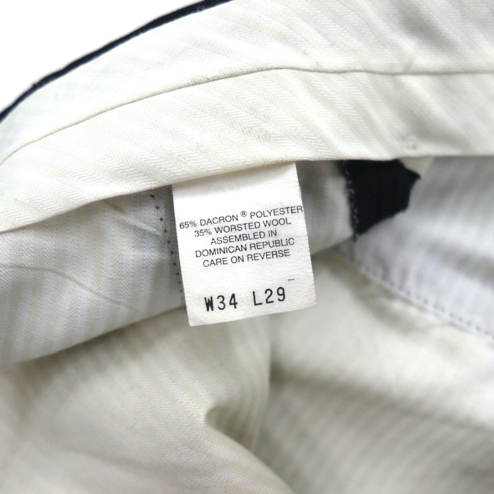 DOCKERS ( Levi's ) DRESS SLACKS 90年代 2タック ワイド スラックスパンツ L ブラック ポリエステル ウール