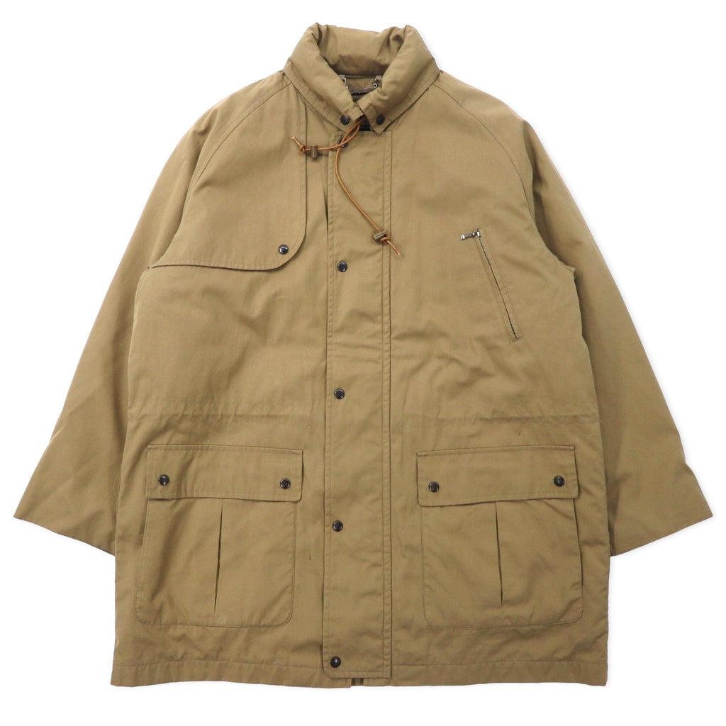 Burberrys Old Hunting Jacket M Beige Cotton Coulisse Fodera a quadretti rimovibile Cappuccio a scomparsa