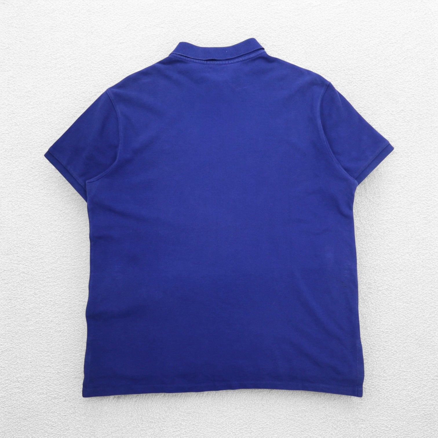 POLO RALPH LAUREN ポロシャツ XL ブルー コットン 鹿の子 CUSTOM FIT スモールポニー刺繍