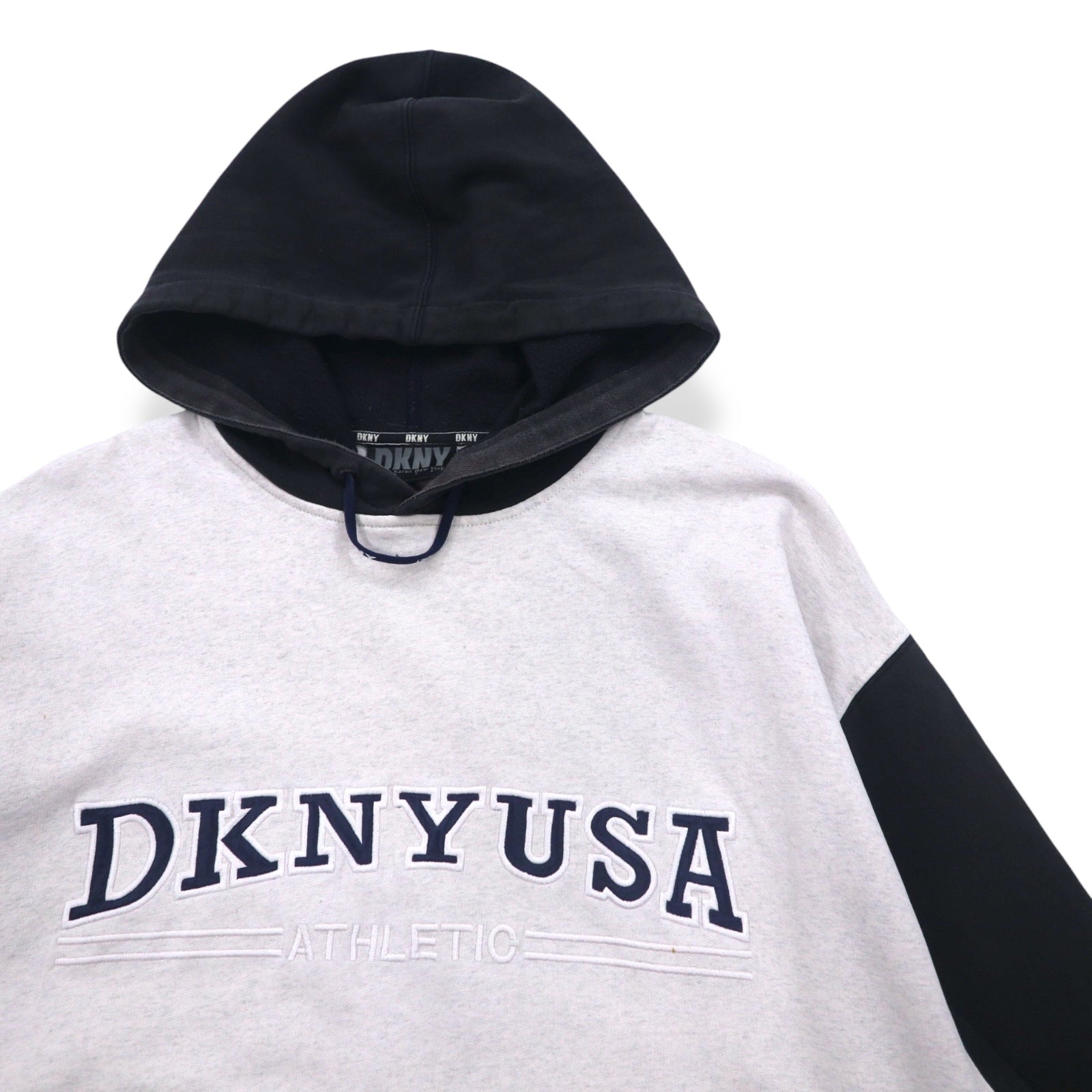 DKNY USA ( Donna Karan New York ) 90年代 プルオーバー パーカー L グレー コットン