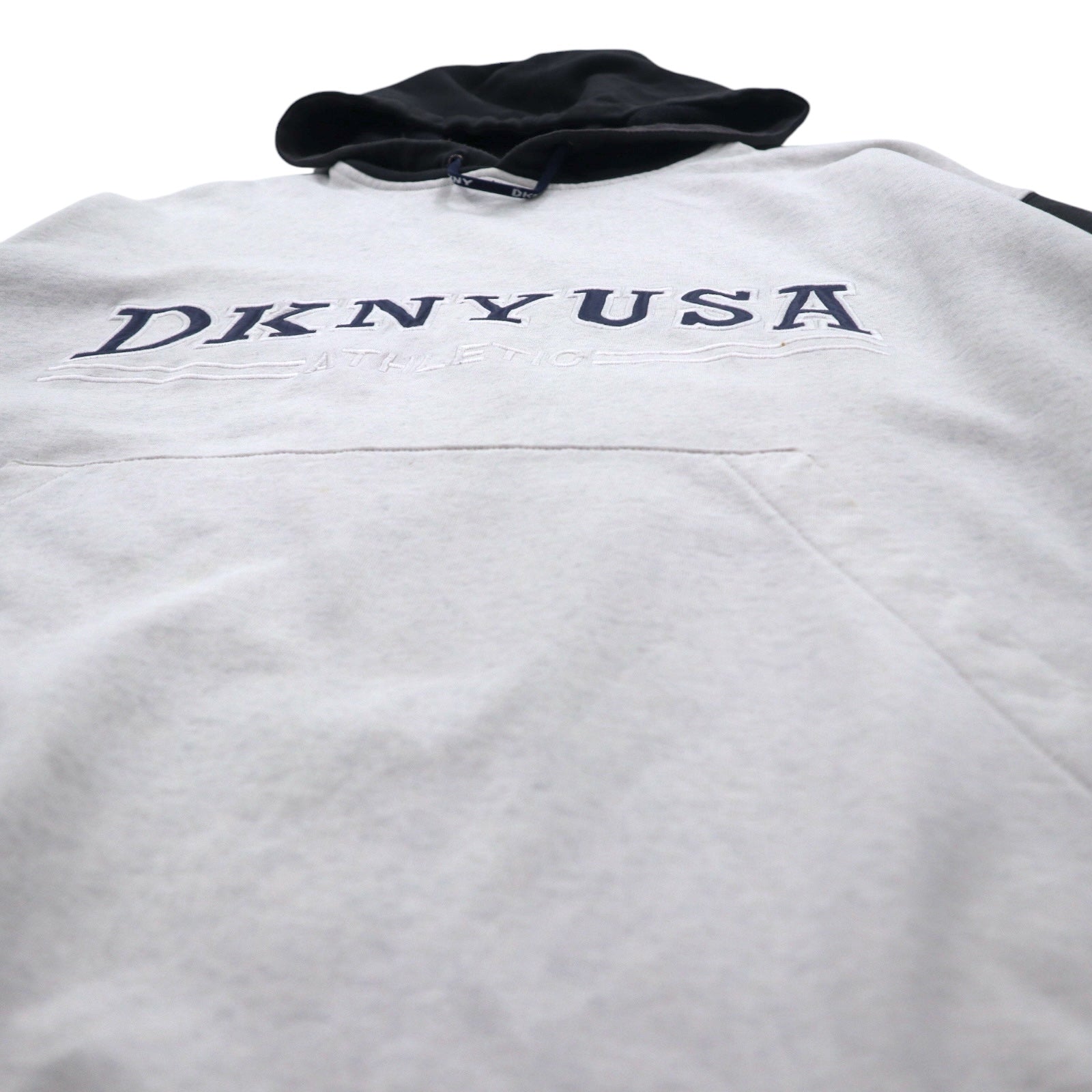 DKNY USA ( Donna Karan New York ) 90年代 プルオーバー パーカー L グレー コットン