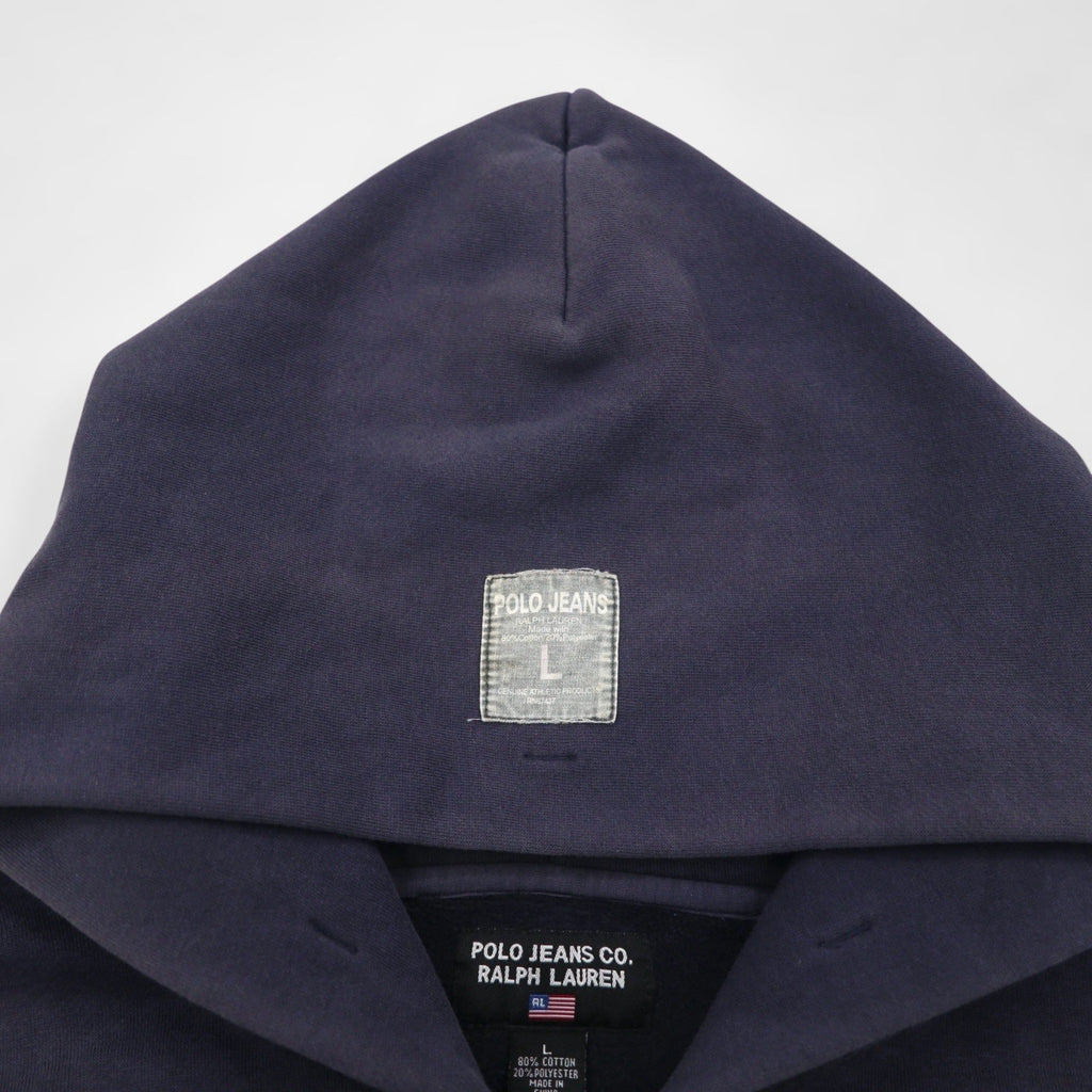 Ralph Lauren 90年代 ジップパーカー L ネイビー フロントポケット POLO JEANS CO.