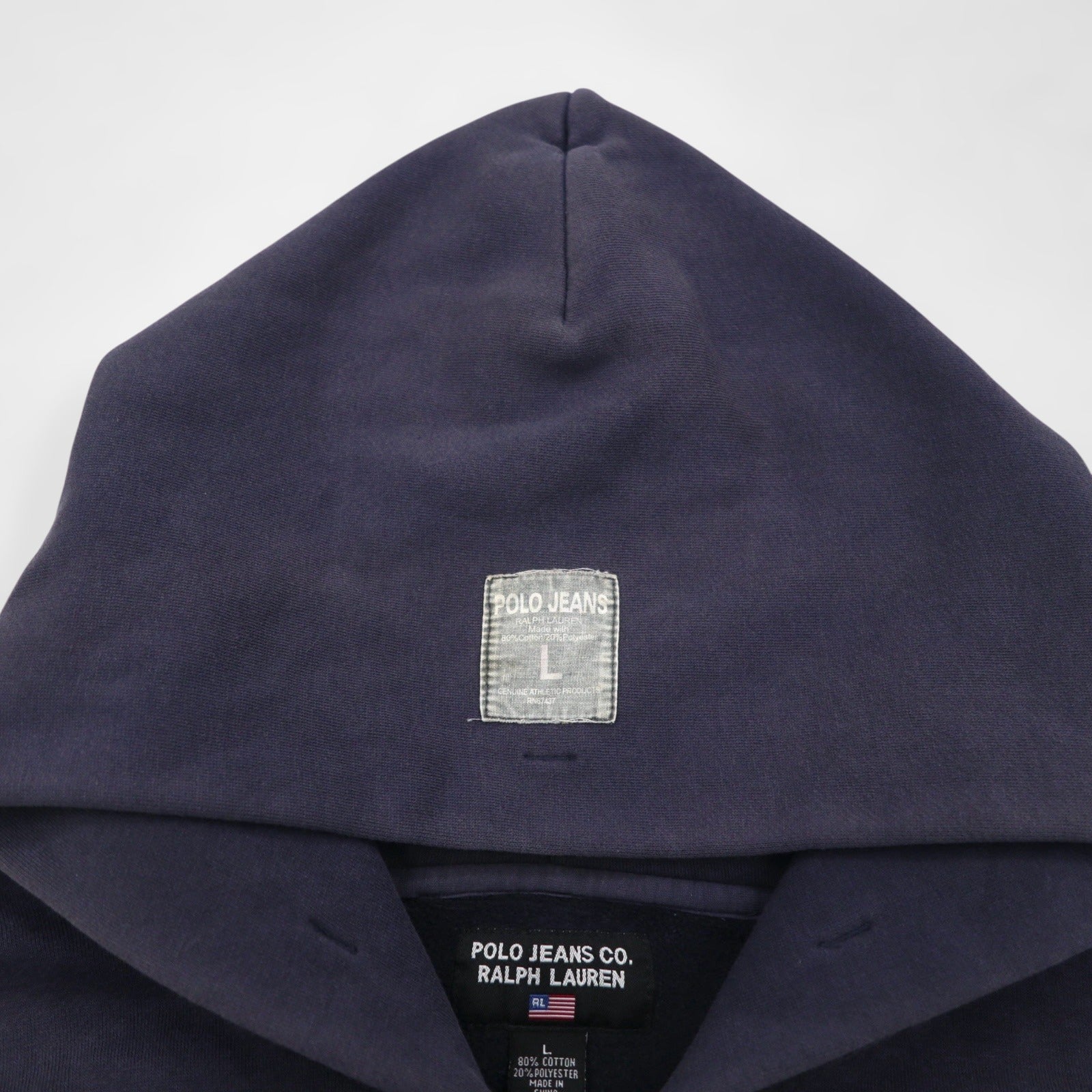 Ralph Lauren 90年代 ジップパーカー L ネイビー フロントポケット POLO JEANS CO.