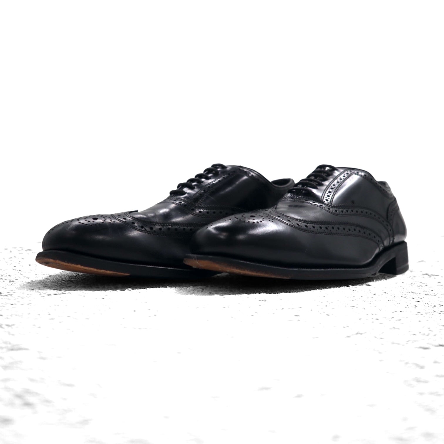 FLORSHEIM ウイングチップ フルブローグ メダリオンシューズ 28.5cm ブラック レザー 17066-01