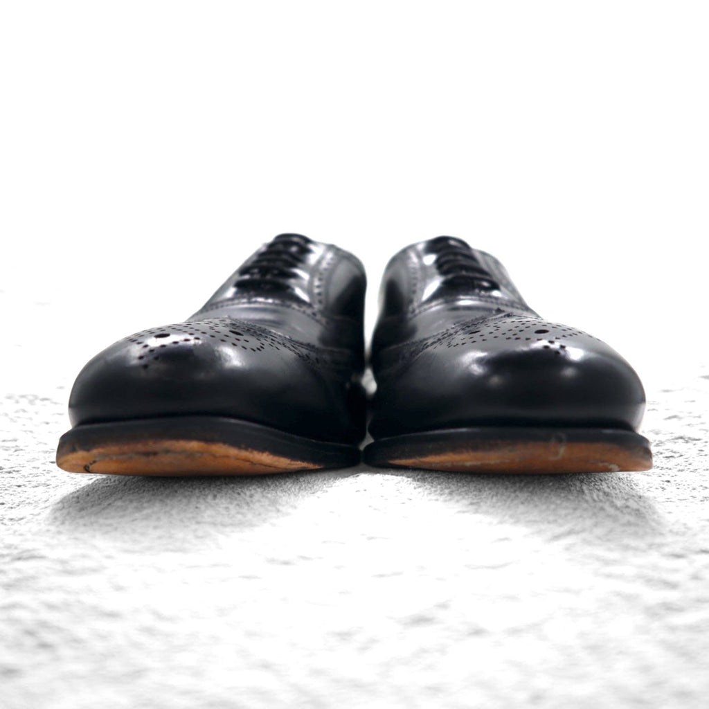 FLORSHEIM ウイングチップ フルブローグ メダリオンシューズ 28.5cm ブラック レザー 17066-01