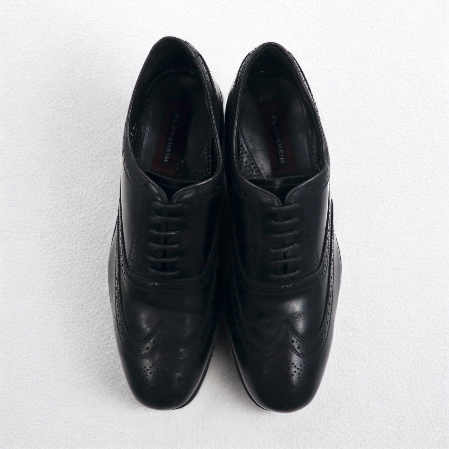 FLORSHEIM ウイングチップ フルブローグ メダリオンシューズ 28.5cm ブラック レザー 17066-01