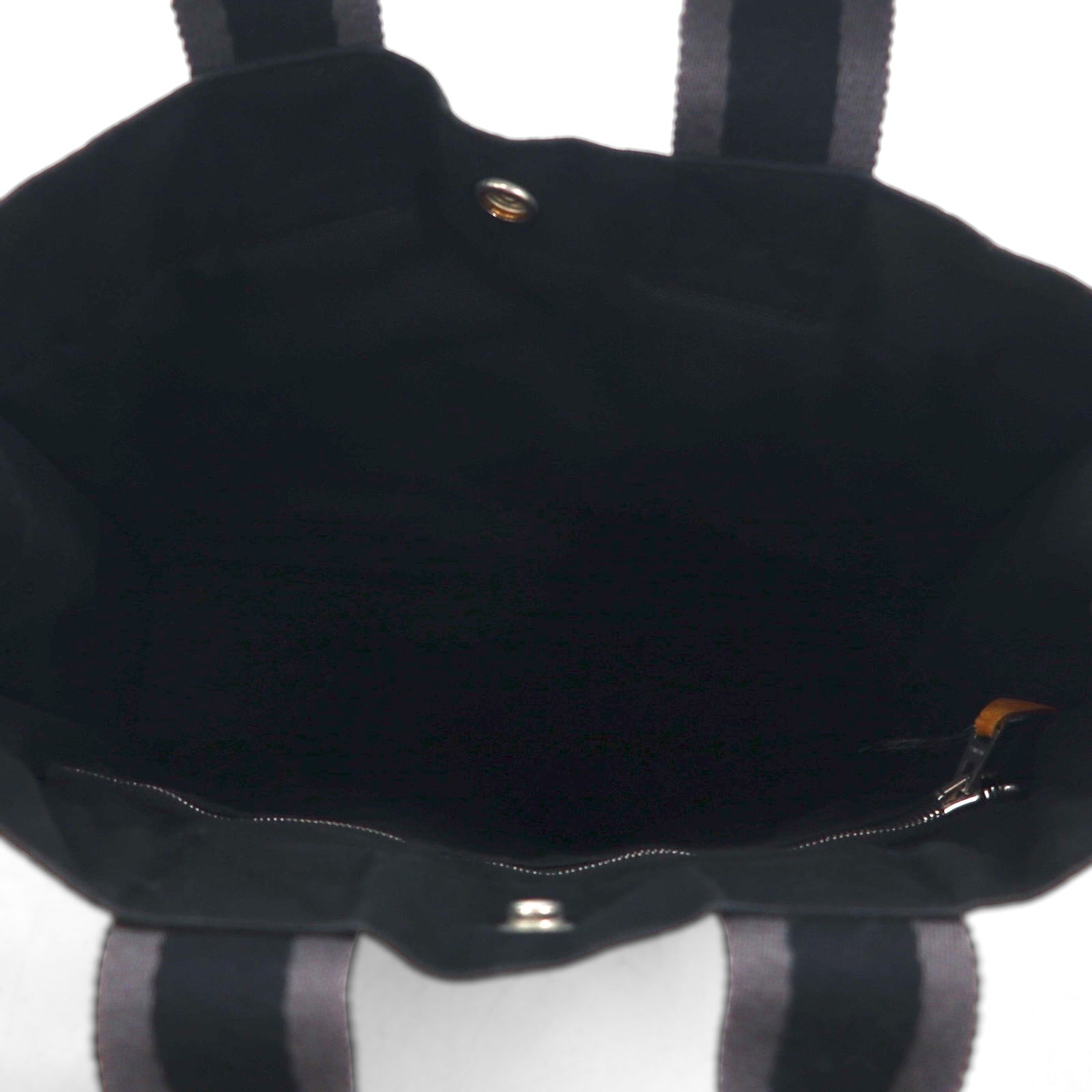 HERMES フールトゥ PM トートバッグ ハンドバッグ ブラック コットン キャンバス フランス製