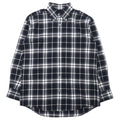 BURBERRY ノバチェック ボタンダウンシャツ L ブラック ラムウール SUPER 100's 日本製