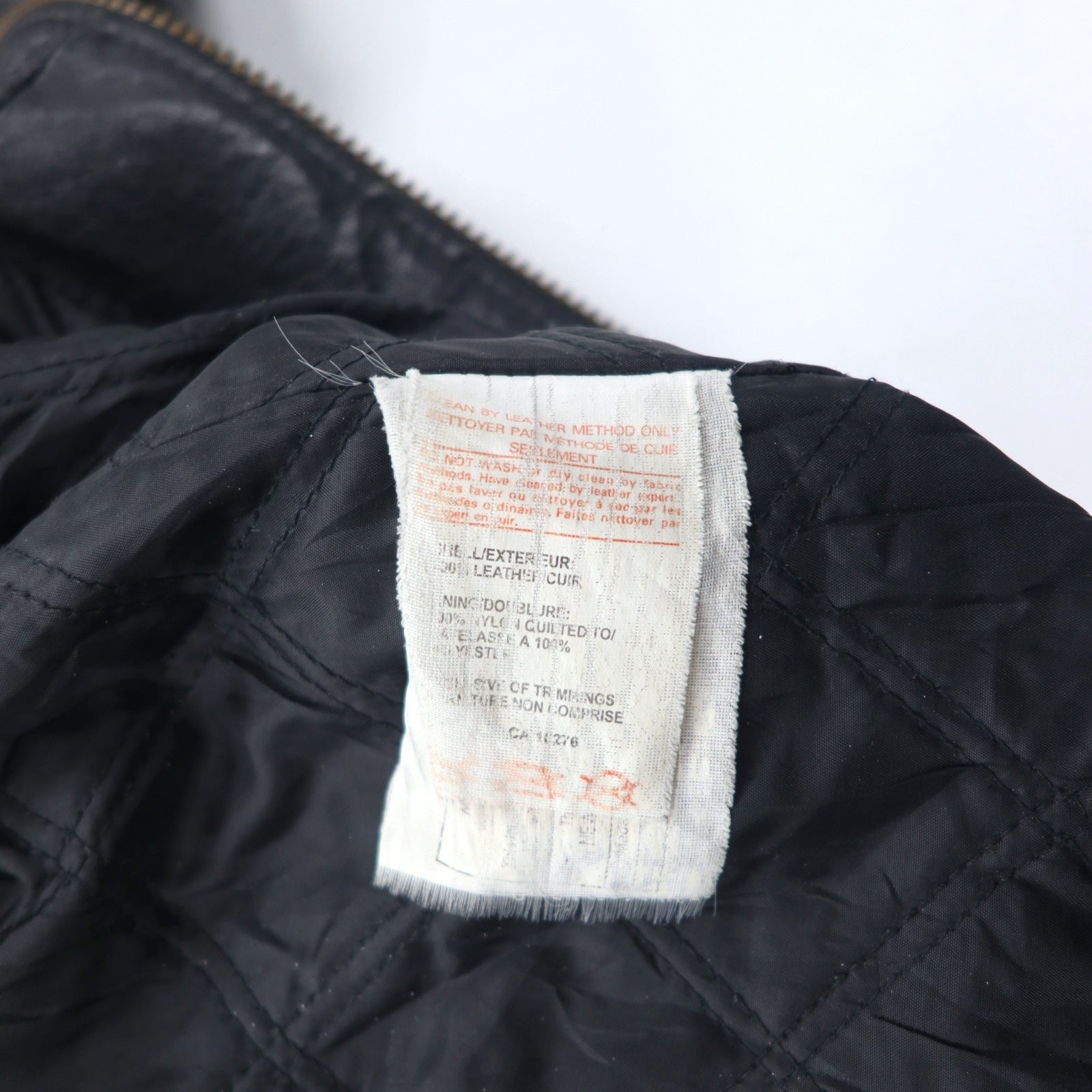 Giacca in pelle con zip RETREAT anni '90, taglia XL, colore nero