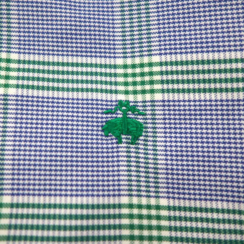 Brooks Brothers Camicia button-down Oxford REGENT FIT XL Cotone a quadri blu