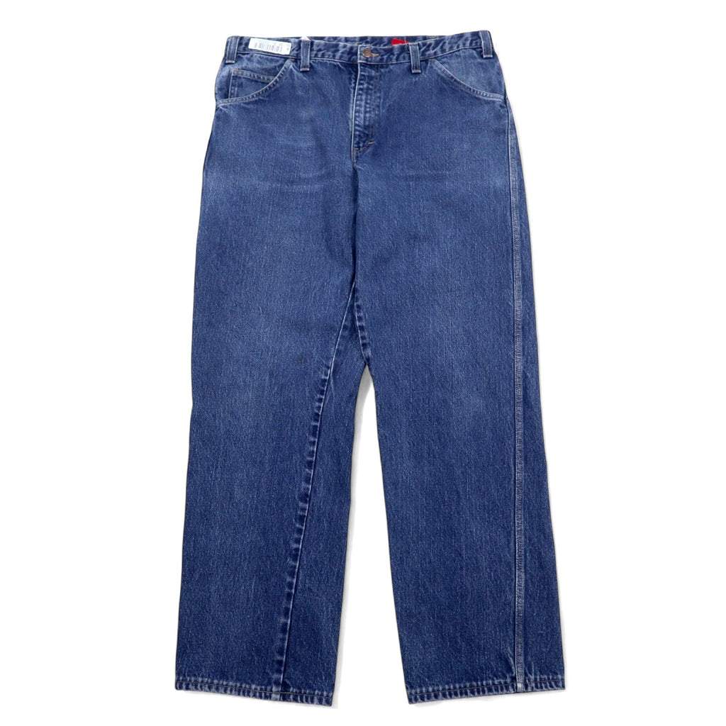 DICKIES FR Pantaloni in denim larghi a gamba larga, antifiamma, stile carpentiere, taglia 40, blu, in cotone, FR Flame Resistant, Made in Mexico