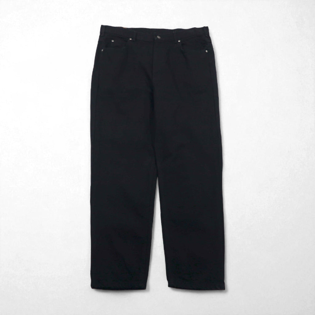 Lee RIDERS 90年代 USA製 リラックスフィット テーパード デニムパンツ XL ブラック ジッパーフライ レザーパッチ 208-5508 デッドストック 未使用品