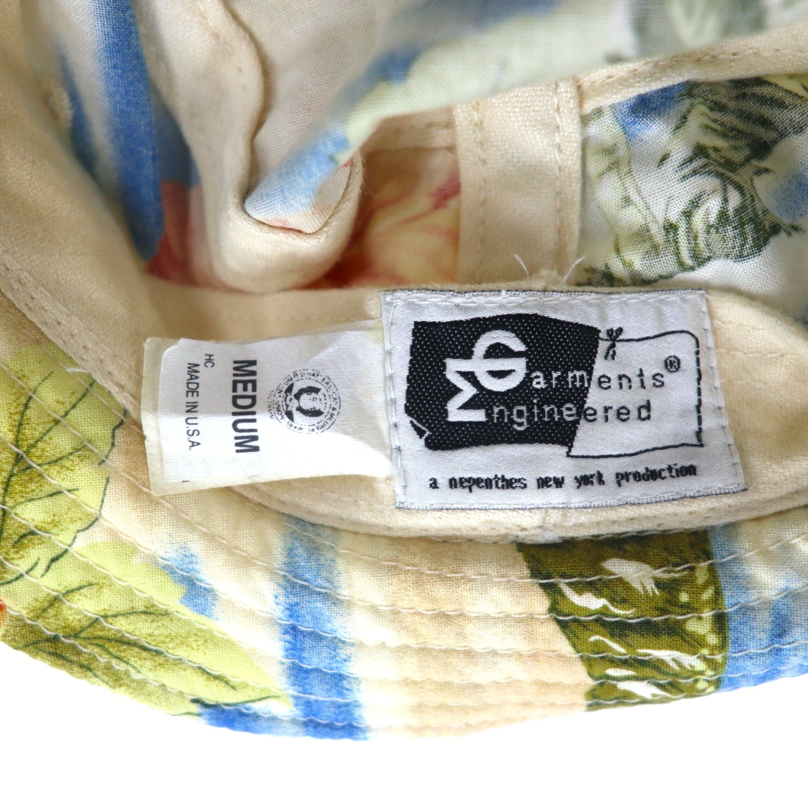 Engineered Garments USA Bucket Hat M Multicolore Cotone Spiaggia Ibisco
