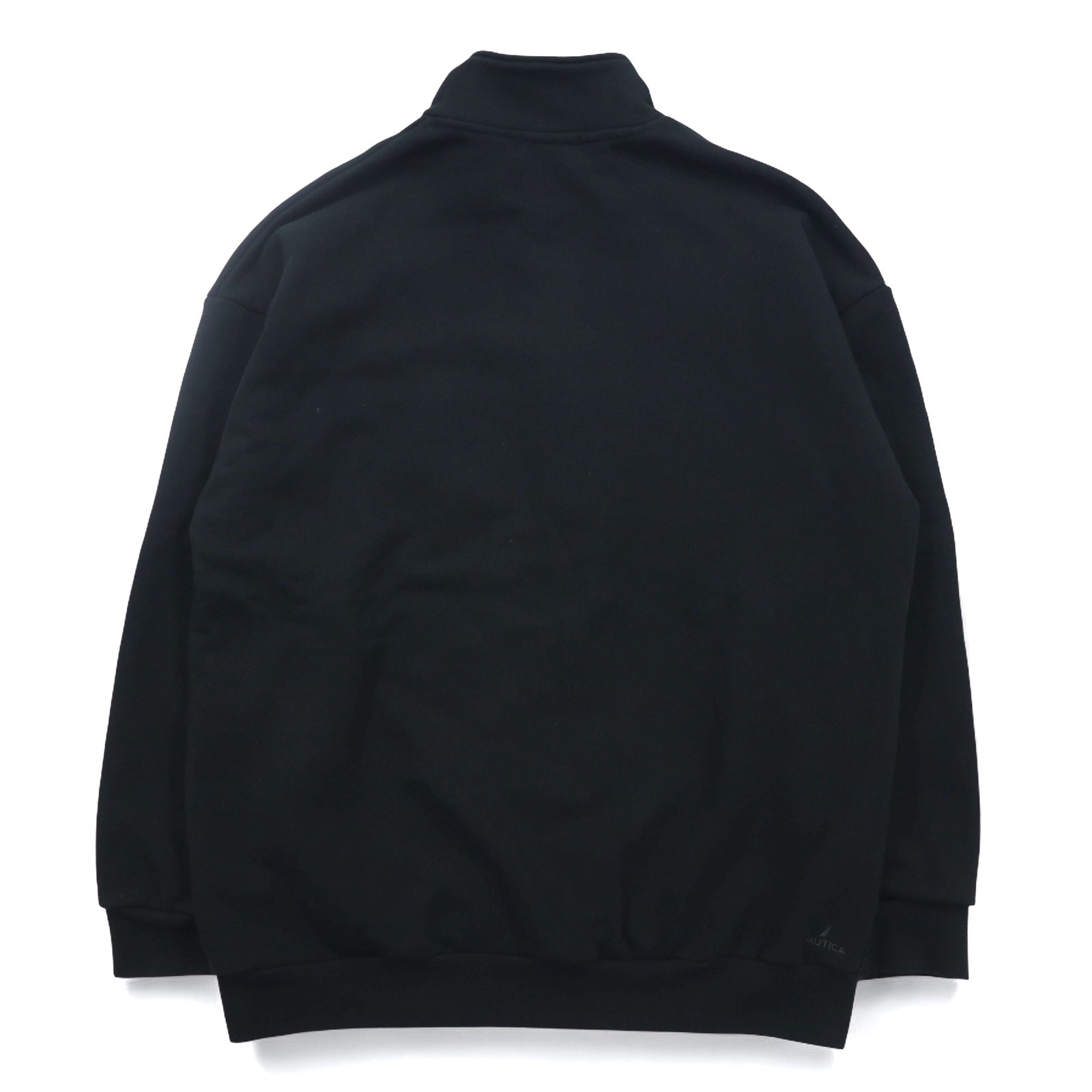 NAUTICA Felpa con mezza zip e logo ad arco XL Nera Heavyweight 233-12107