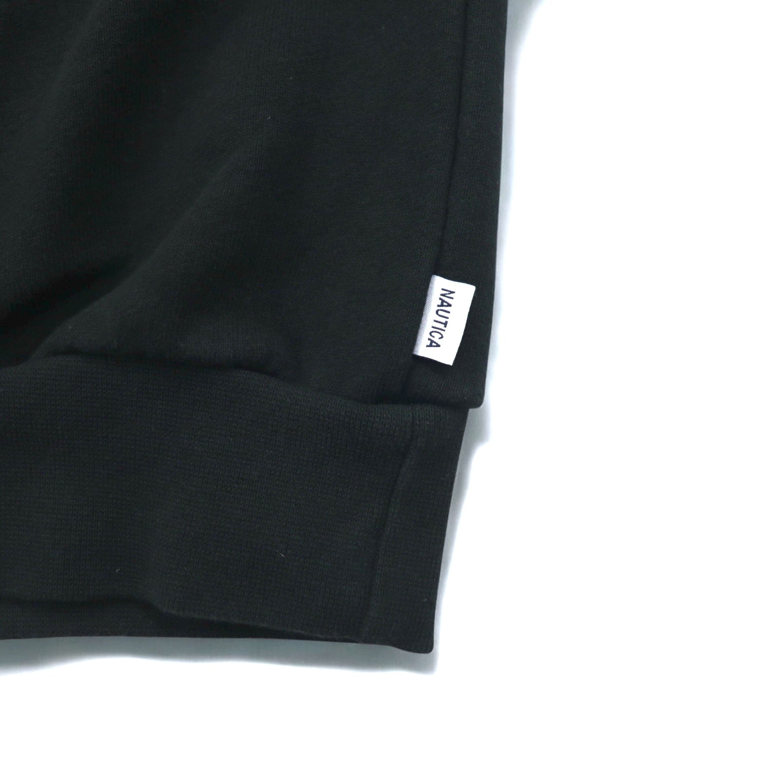 NAUTICA Felpa con mezza zip e logo ad arco XL Nera Heavyweight 233-12107
