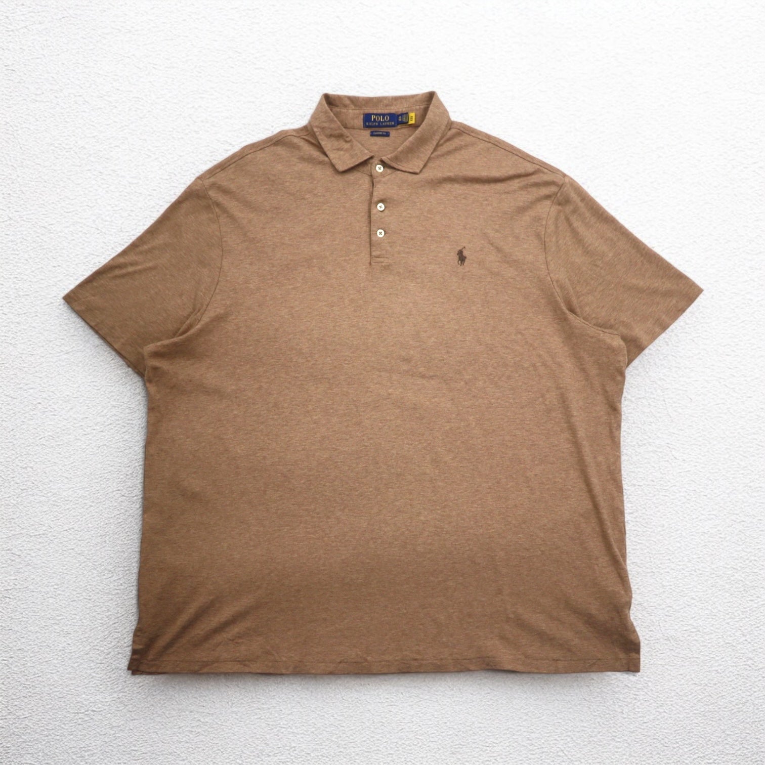 POLO RALPH LAUREN Polo Classica XL CLASSIC FIT beige con ricamo Small Pony