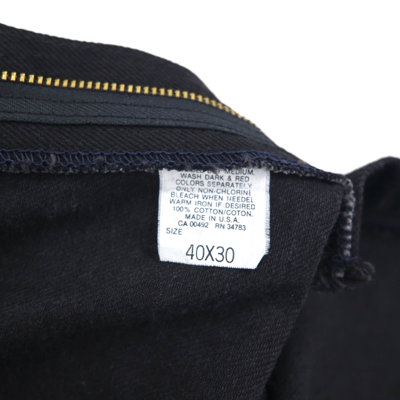 Lee RIDERS 90年代 USA製 リラックスフィット テーパード デニムパンツ XL ブラック ジッパーフライ レザーパッチ 208-5508 デッドストック 未使用品