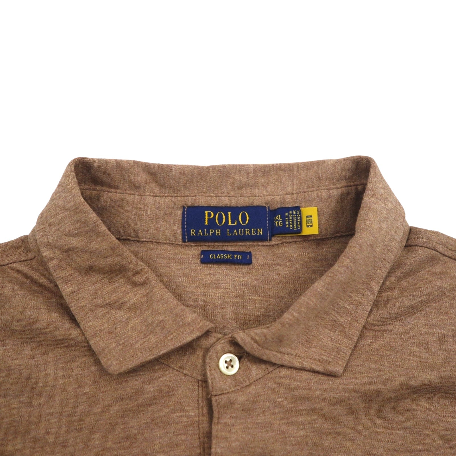 POLO RALPH LAUREN Polo Classica XL CLASSIC FIT beige con ricamo Small Pony