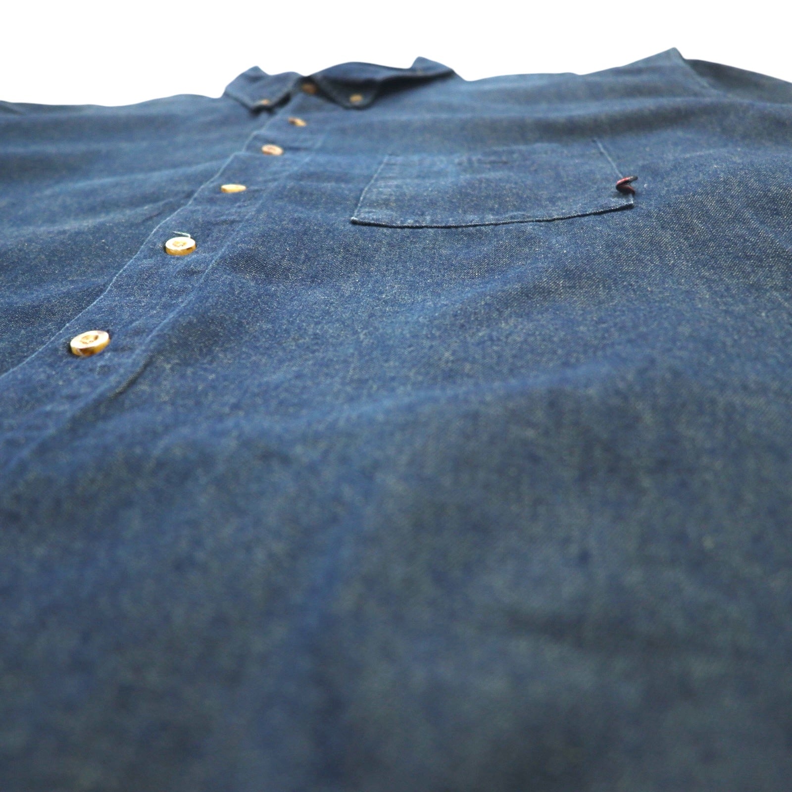 Camicia Dickies in denim button-down 3XL blu indaco scuro taglia grande made in Nicaragua
