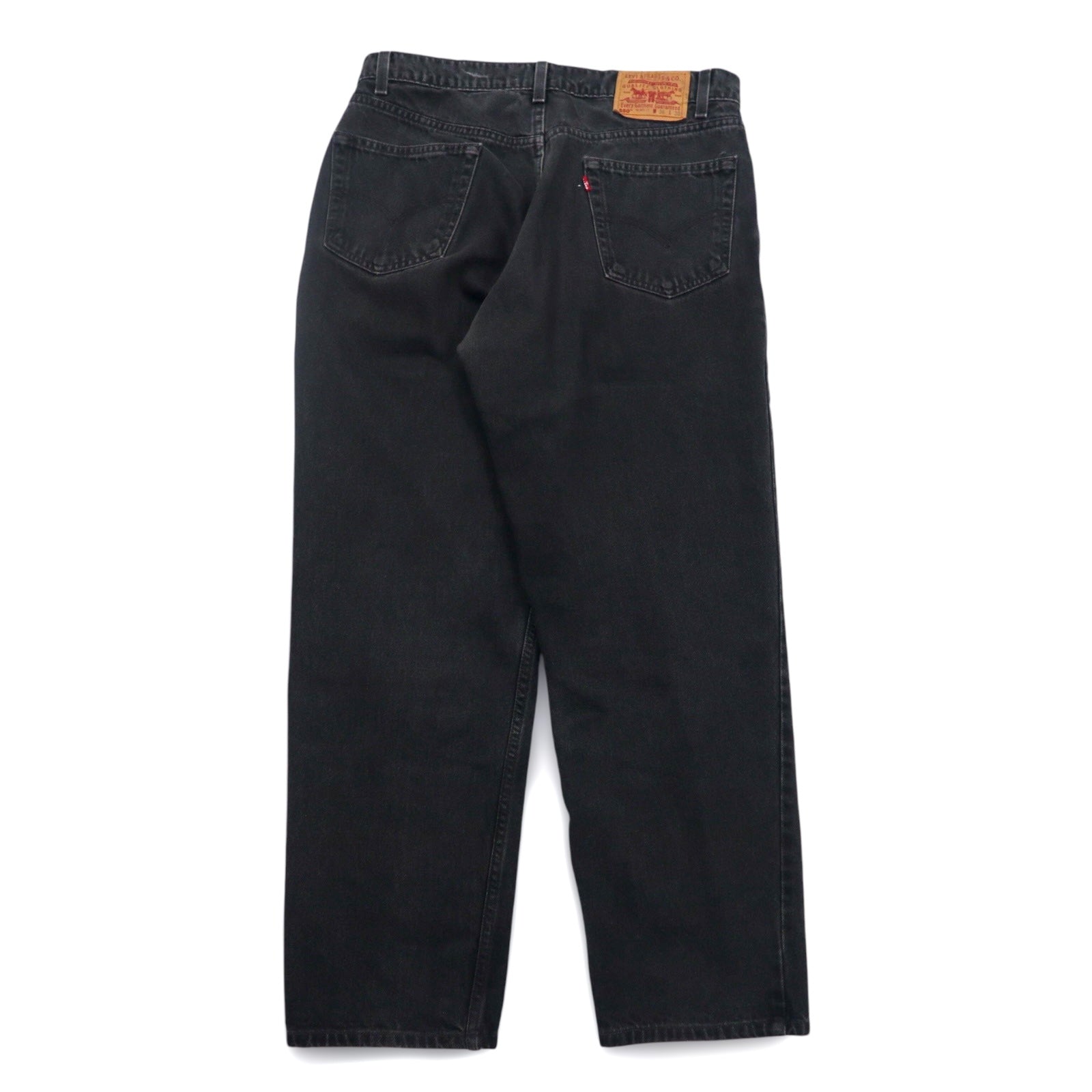 Levi's anni '90 550 Baggy Tapered Jeans Neri L Cotone RELAXED FIT 550-0260 Fatti in Messico