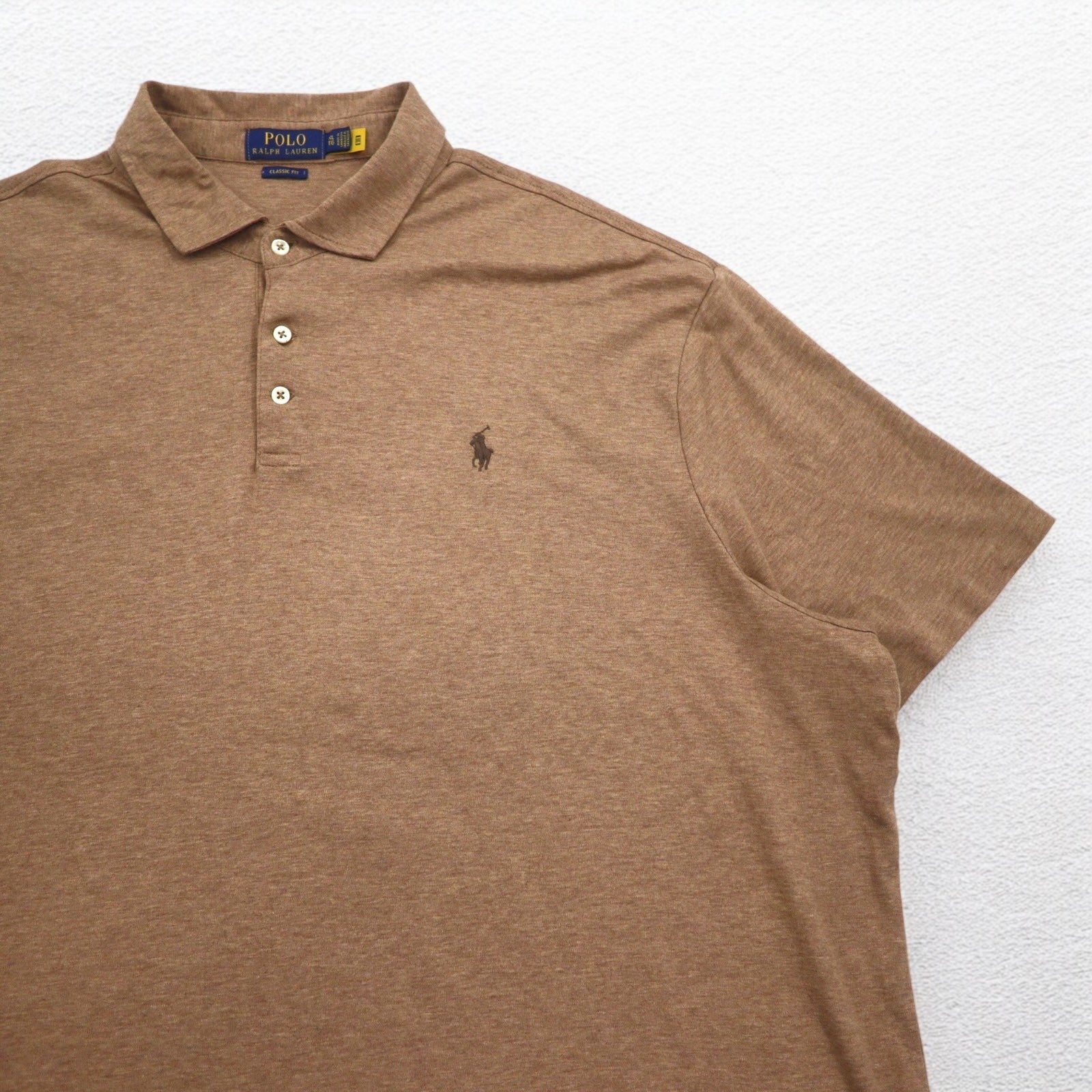 POLO RALPH LAUREN Polo Classica XL CLASSIC FIT beige con ricamo Small Pony