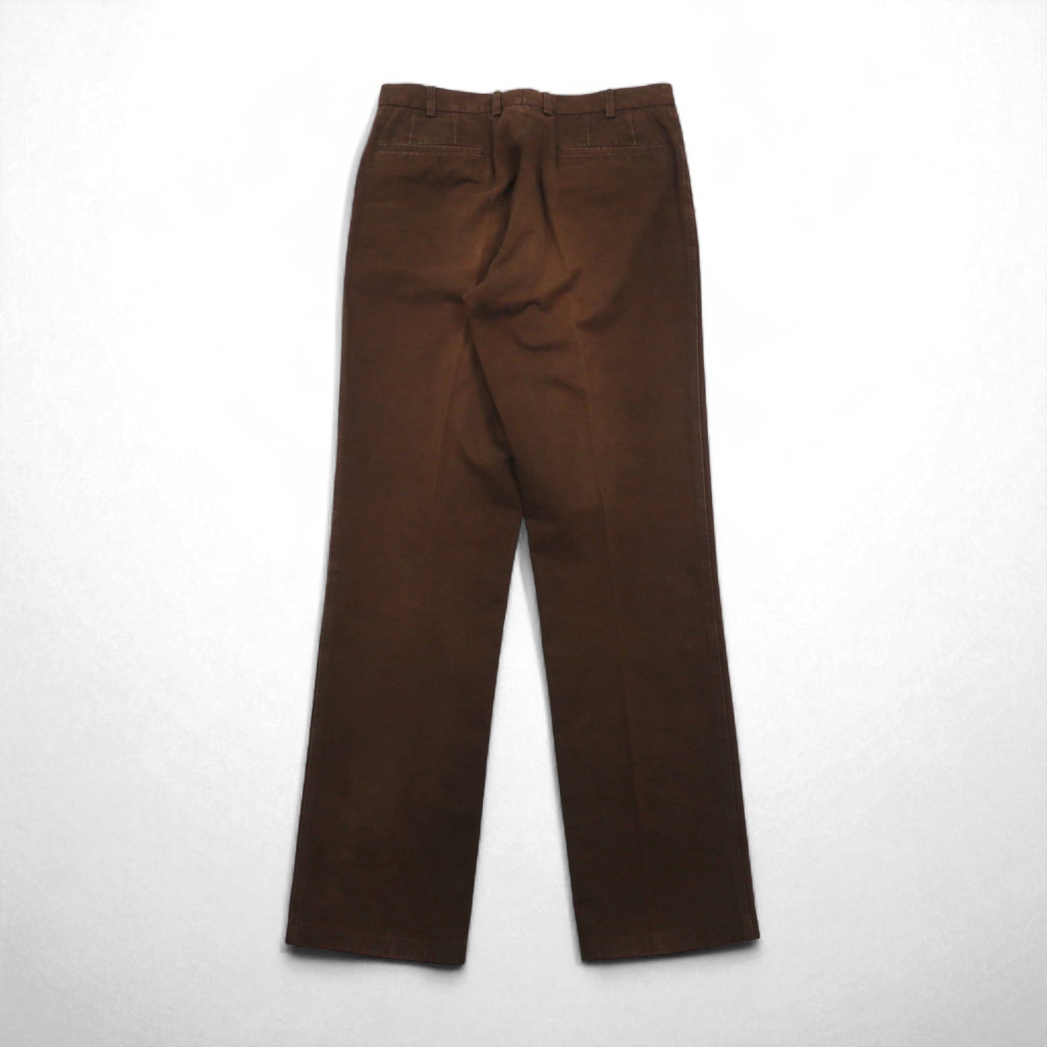 BURBERRY × DAVIDE CENCI Pantaloni Chino Dritti con Pieghe Centrali M Marrone Cotone
