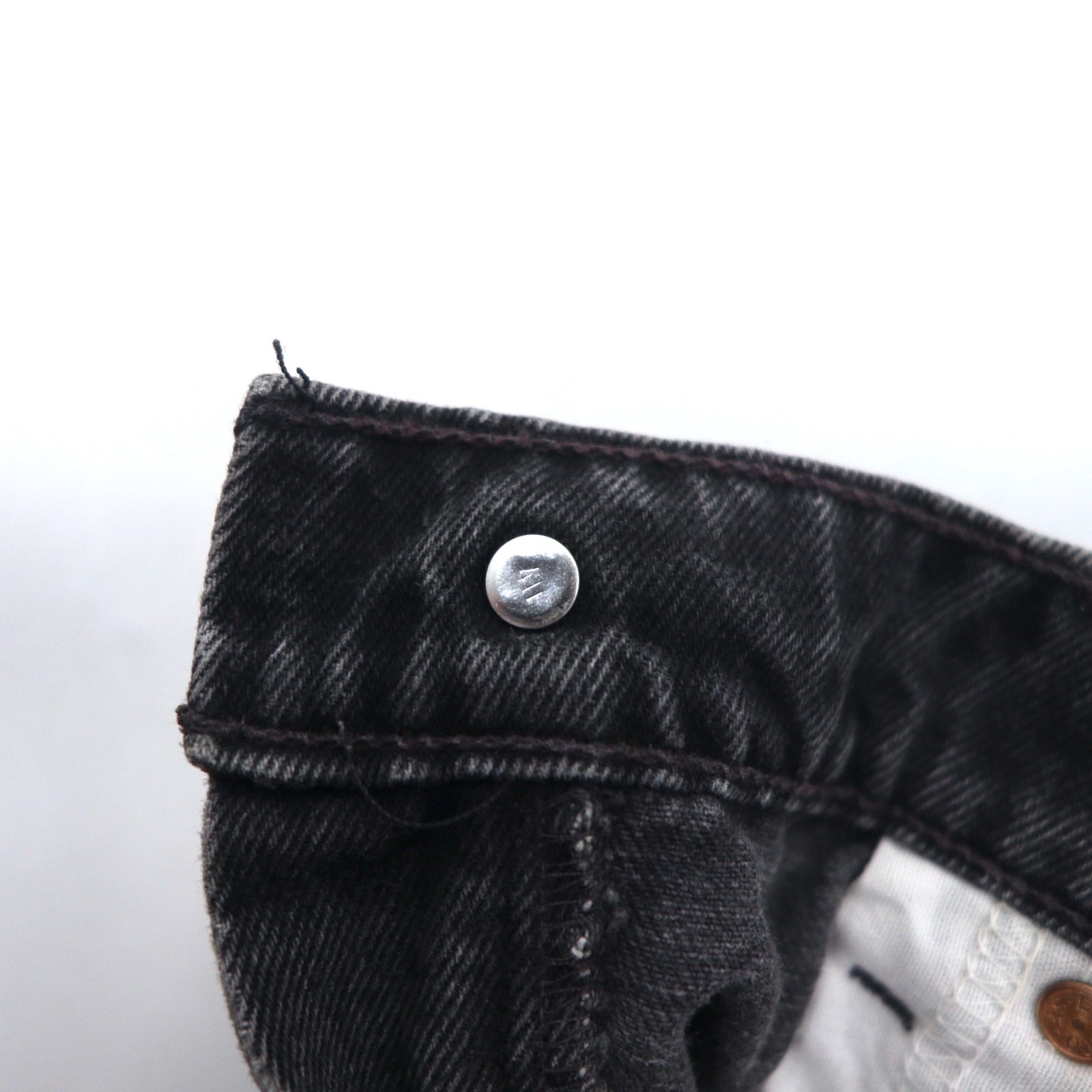 Levi's anni '90 550 Baggy Tapered Jeans Neri L Cotone RELAXED FIT 550-0260 Fatti in Messico