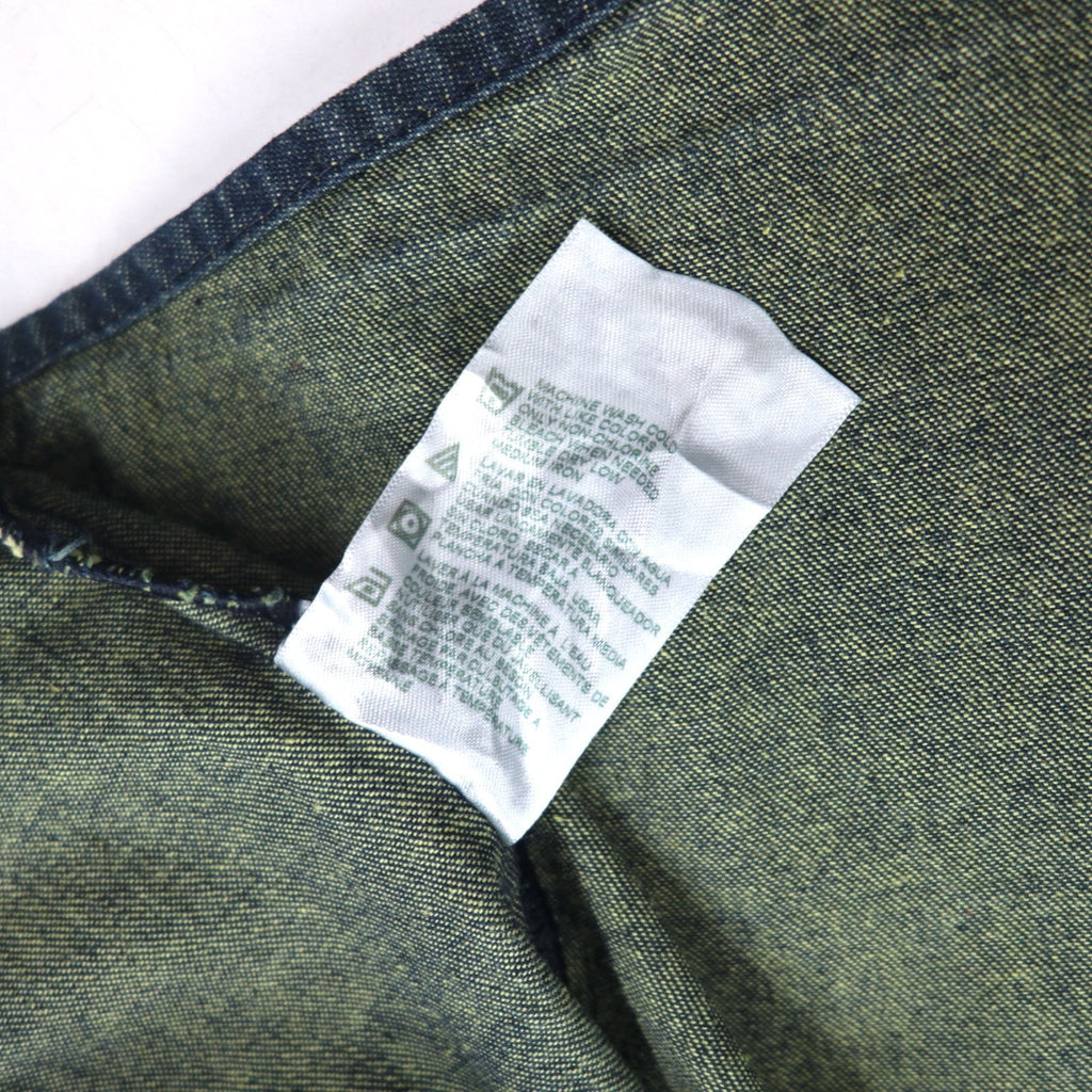 Camicia Dickies in denim button-down 3XL blu indaco scuro taglia grande made in Nicaragua