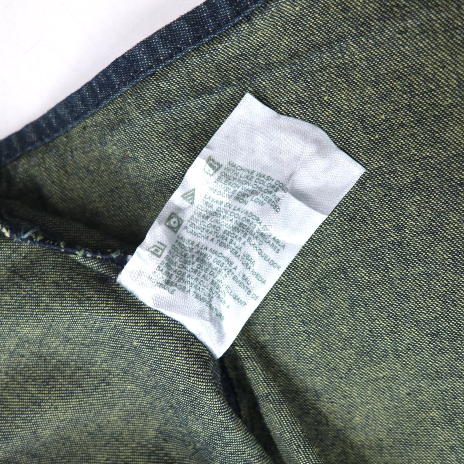 Camicia Dickies in denim button-down 3XL blu indaco scuro taglia grande made in Nicaragua